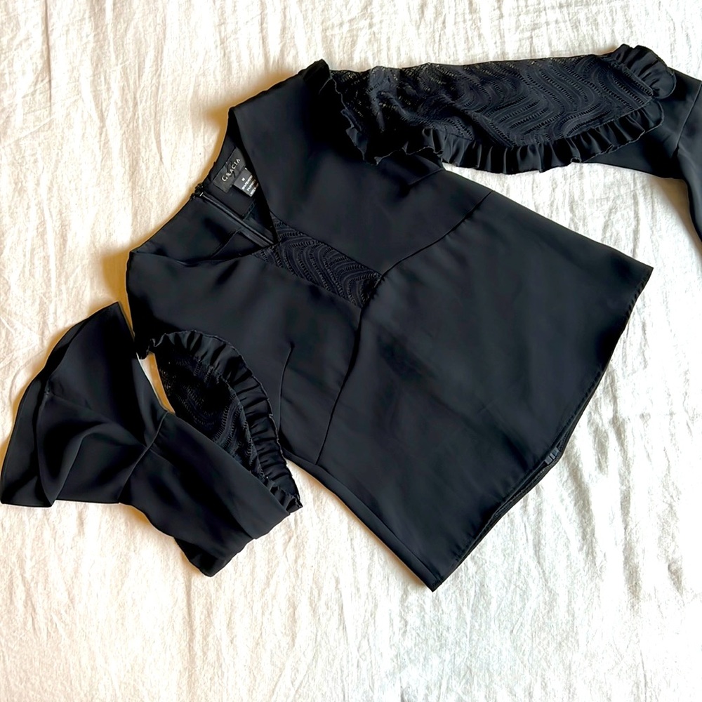 Black long sleeve blouse
